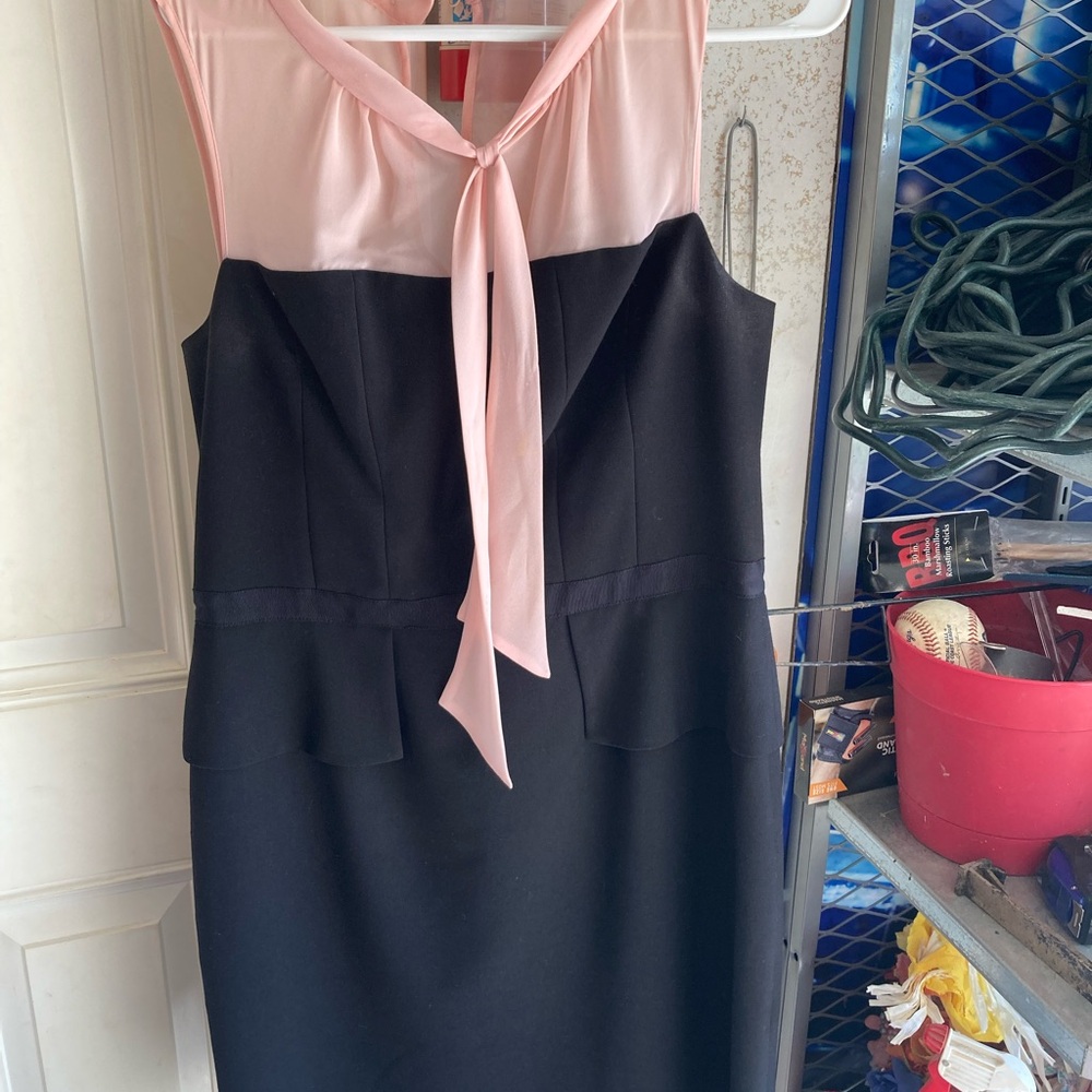 Nine & Co size 12 pink and black dress